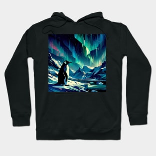 Penguin in the Northern Lights Hoodie